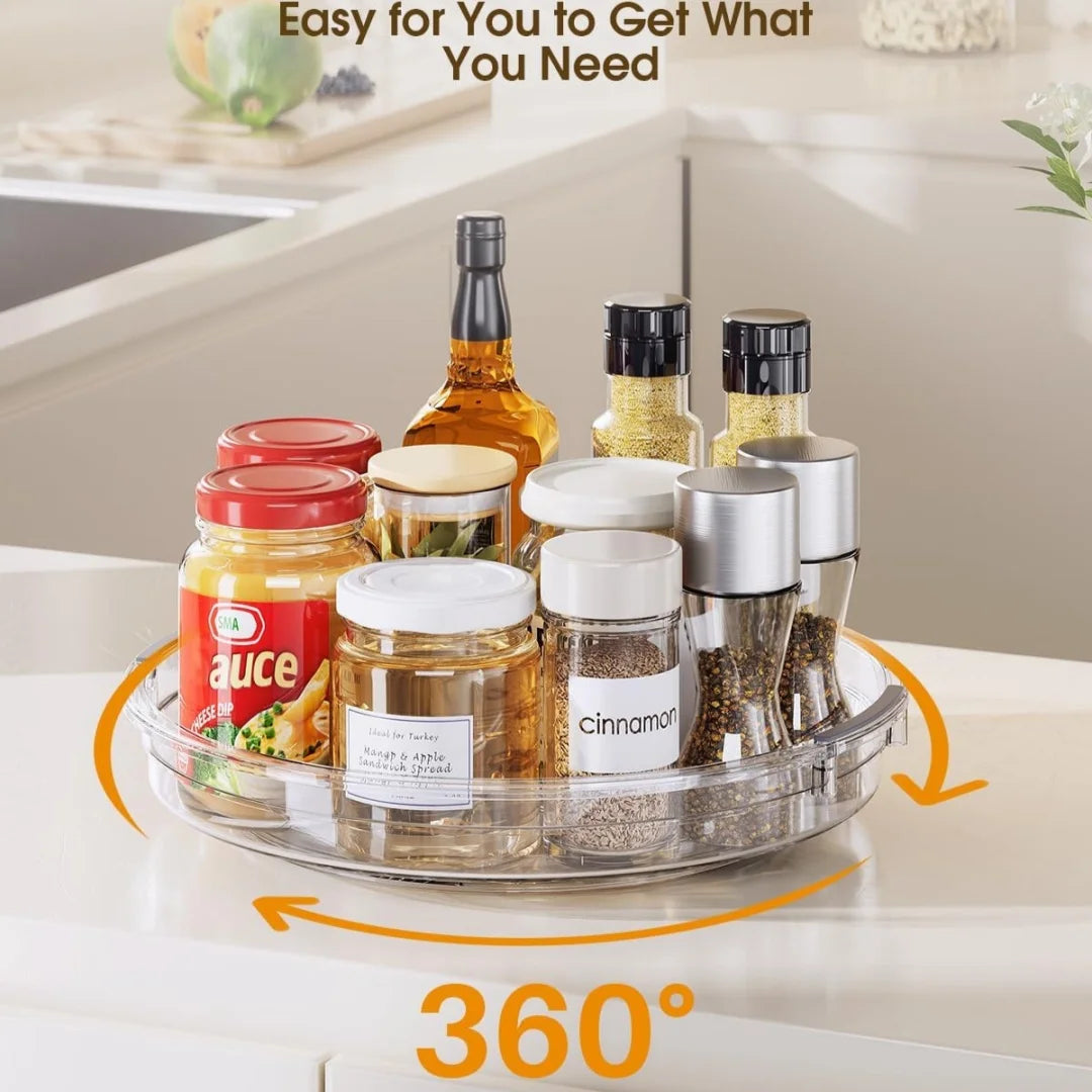 Clear Lazy Susan Turntable Tray