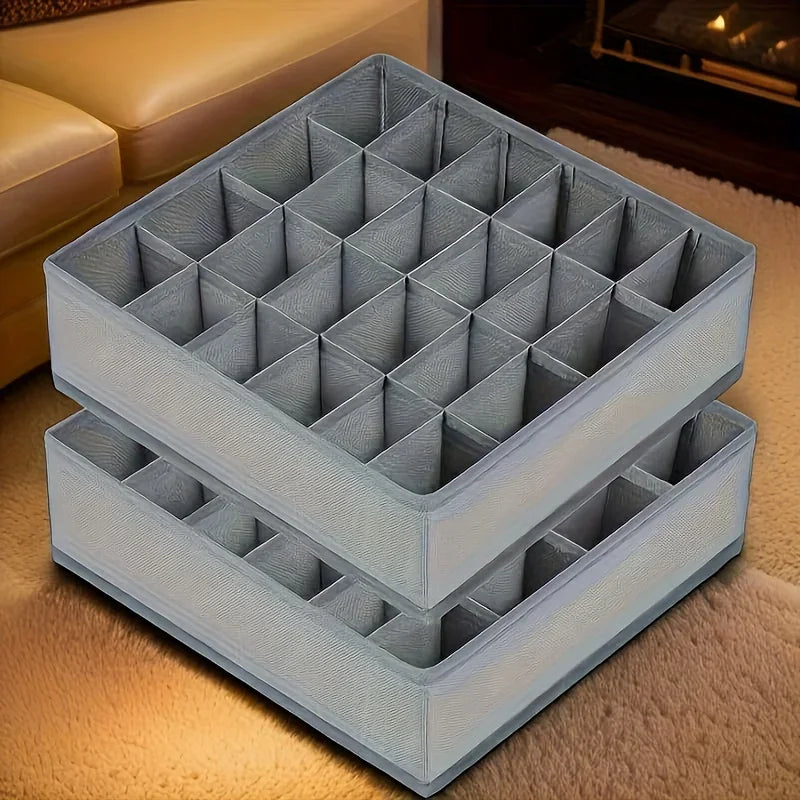 24-Compartment Fabric Drawer Organizer