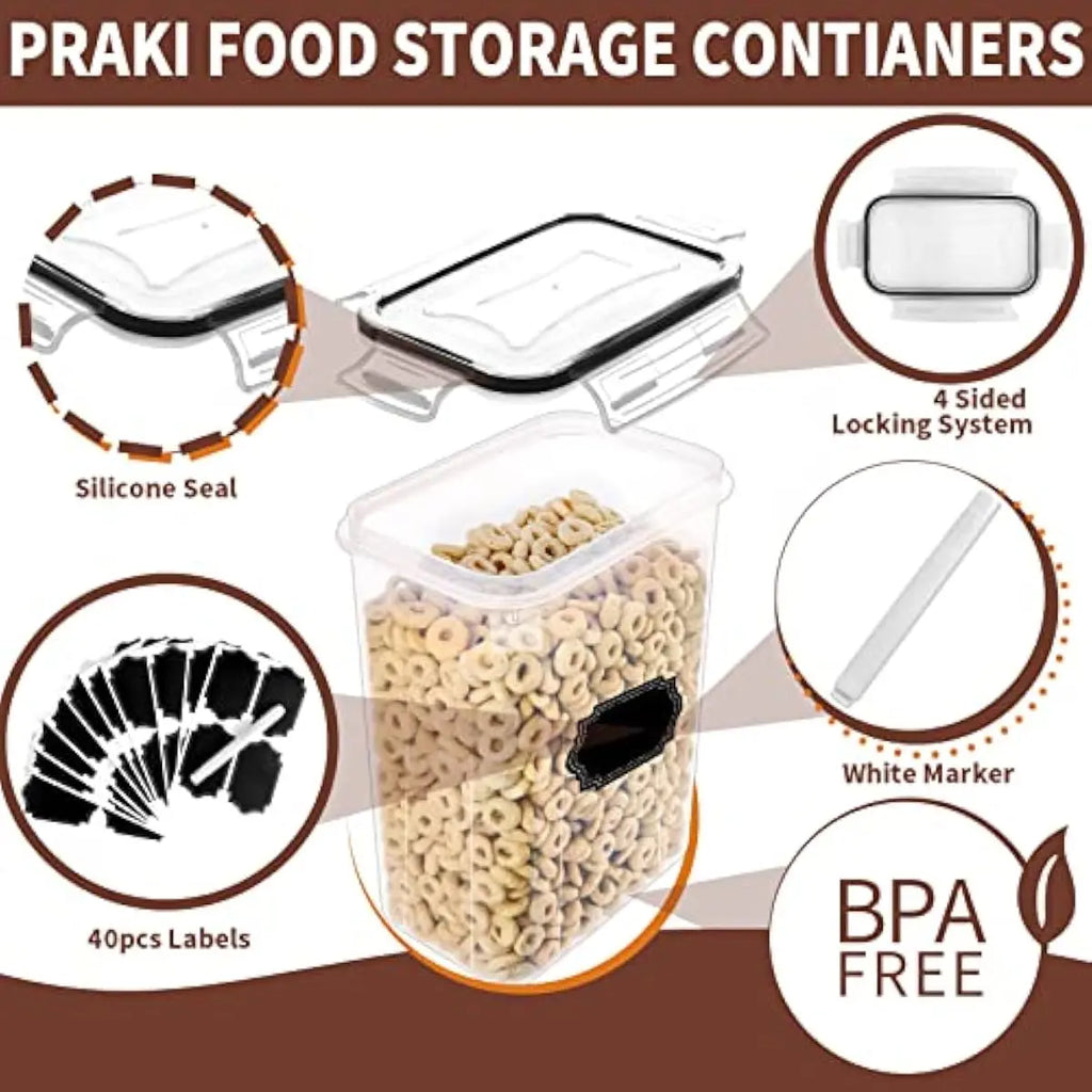 Airtight Stackable Food Storage Set 24 Pieces Four Sizes Silicone Sealed Lids Dishwasher Safe BPA Free Reusable Clear Containers