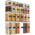 Airtight Stackable Food Storage Set 24 Pieces Four Sizes Silicone Sealed Lids Dishwasher Safe BPA Free Reusable Clear Containers