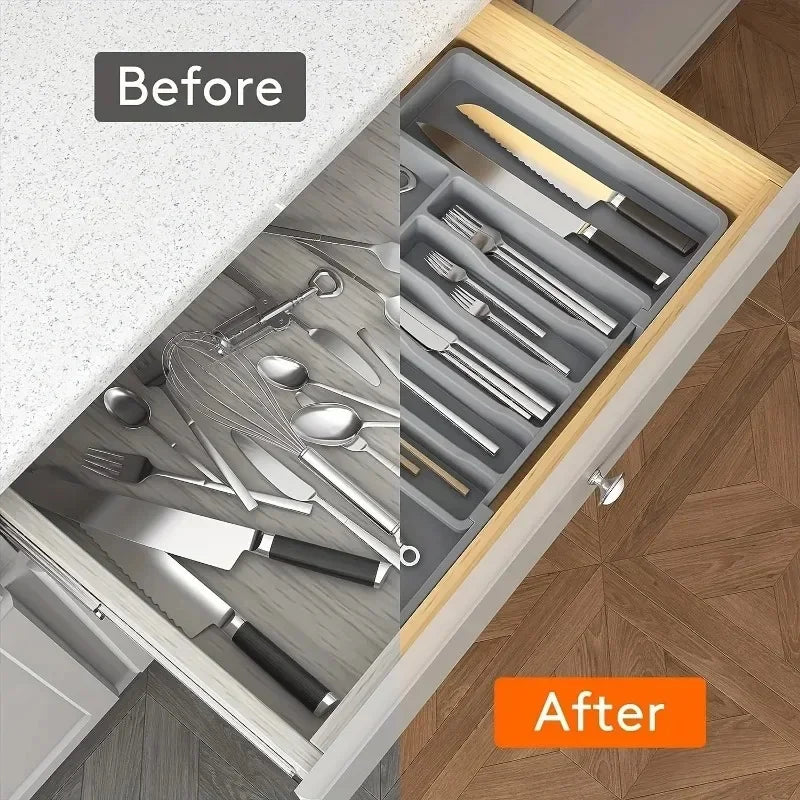 Adjustable Utensil Drawer Organizer