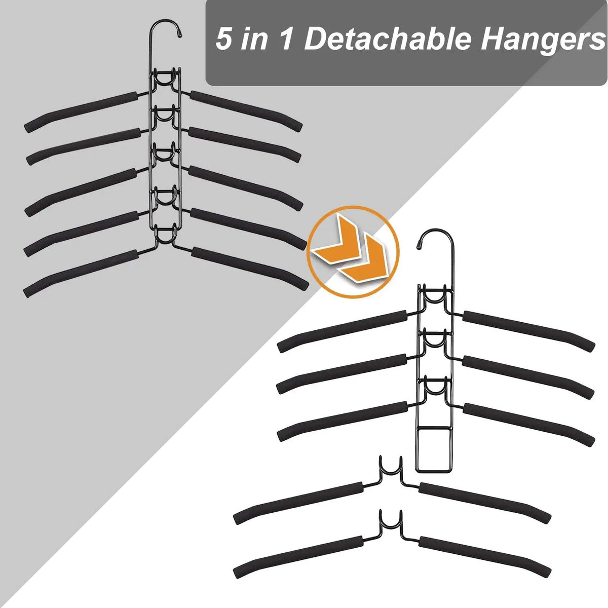 Multi-Tier Hanging Closet Organizer (5-Pack)