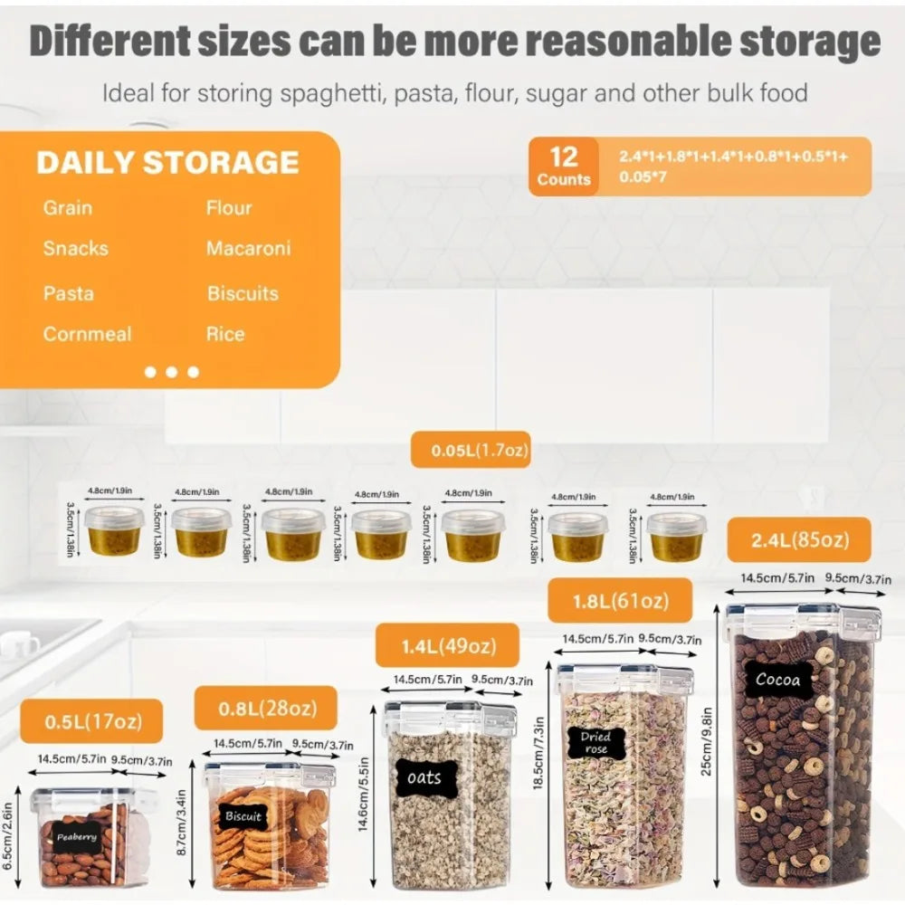12-Piece Airtight Pantry Container Set