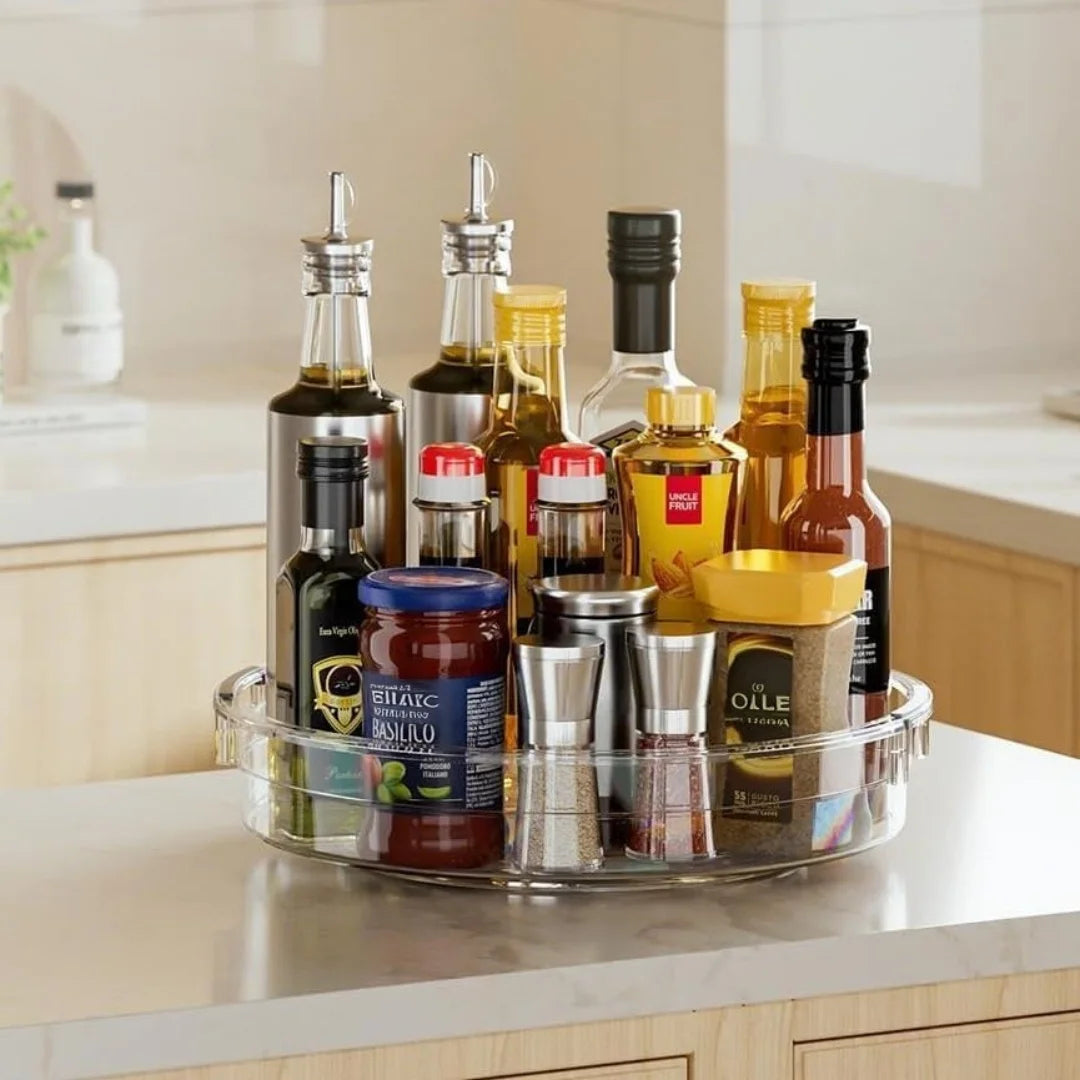 Clear Lazy Susan Turntable Tray