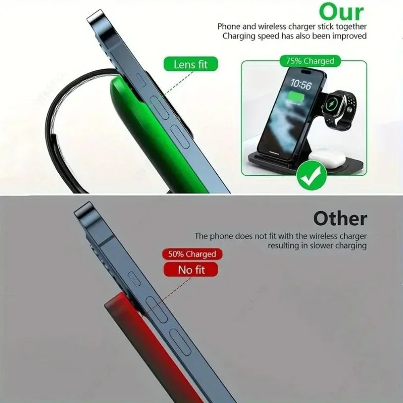 3-in-1 Wireless Charging Station (Compact)