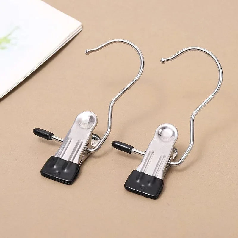 10-Pack Stainless Steel Clip Hangers for Pants &amp; Leggings