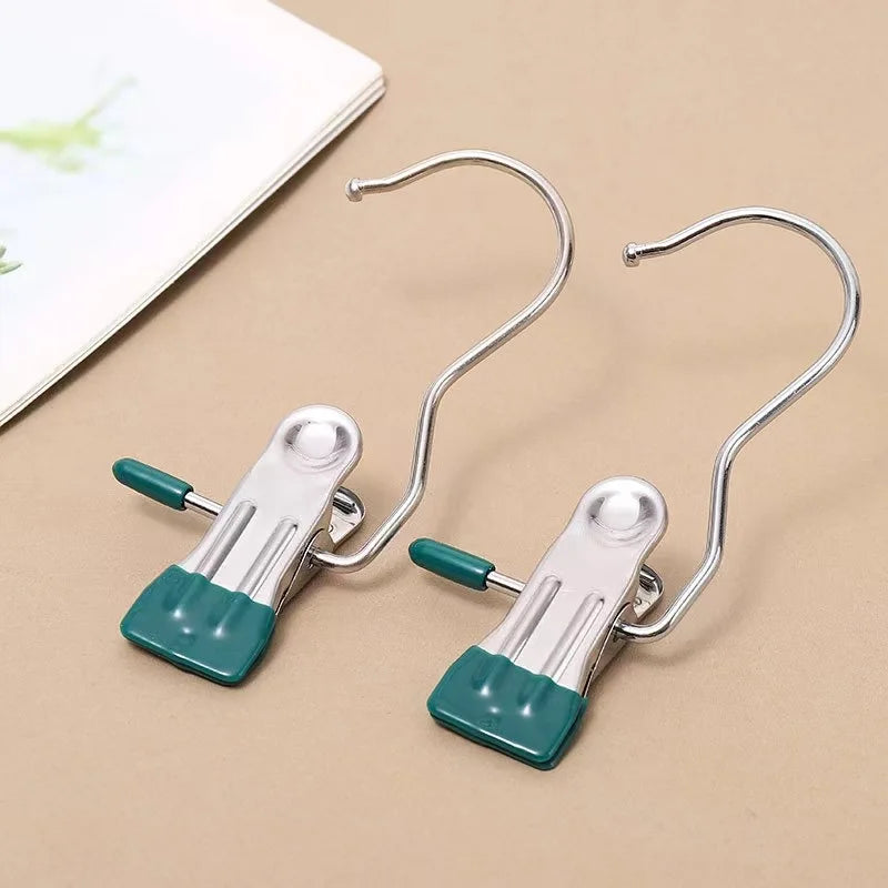 10-Pack Stainless Steel Clip Hangers for Pants &amp; Leggings