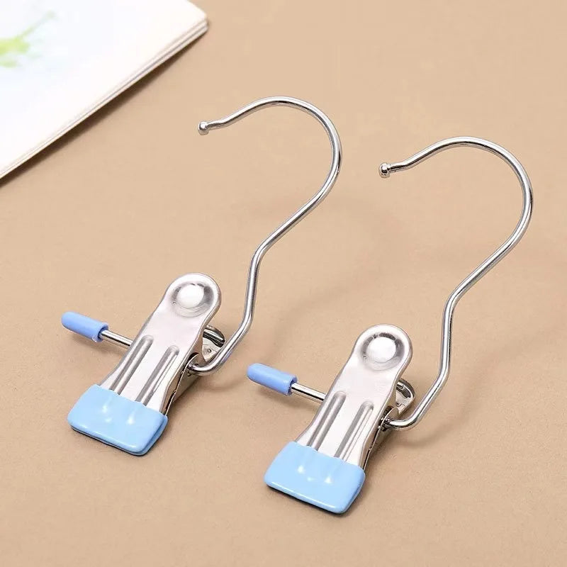 10-Pack Stainless Steel Clip Hangers for Pants &amp; Leggings
