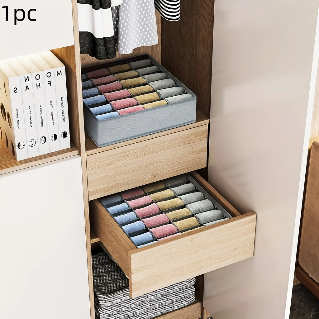 24-Compartment Fabric Drawer Organizer