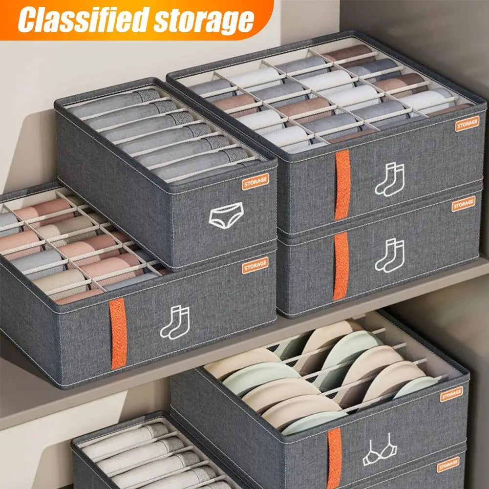 20 Grids Sock Drawer Organizer Foldable Fabric Storage Box For Closet Dresser Underwear Scarf Tie Divider Closet Organizers Box