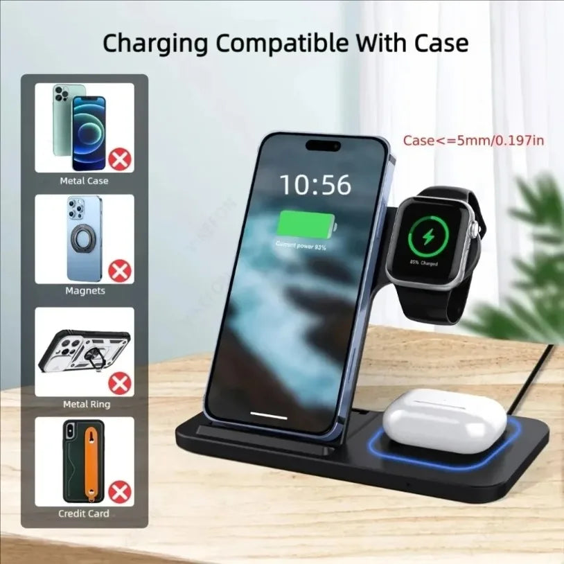 3-in-1 Wireless Charging Station (Compact)
